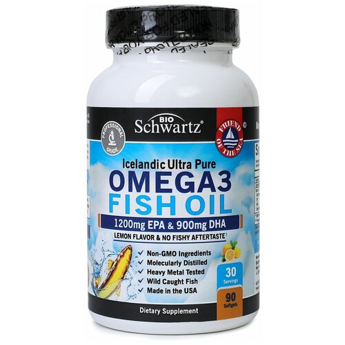   BioSchwartz Omega 3 Fish Oil 1200 mg EPA & 900 mg DHA 90   -     , -  