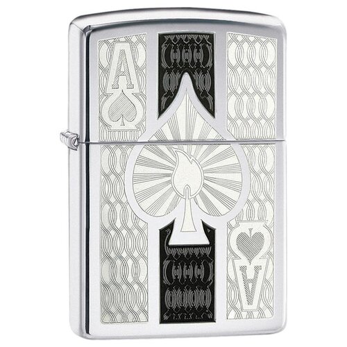      ZIPPO 24196 Ace   High Polish Chrome -   -     , -  