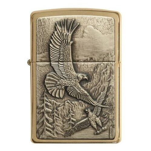  Zippo 20854 Eagles Brushed Brass  - 1 . 1 . 56 