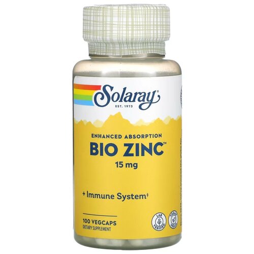   Solaray, Bio Zinc, 15 , 100    -     , -  