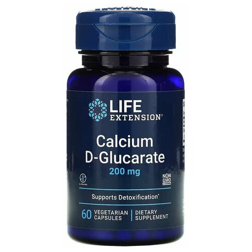   Life Extension Calcium D-Glucarate 200 mg - D-  60    -     , -  