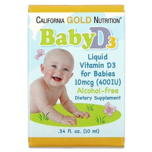   California Gold Nutrition Baby Vitamin D3 Liquid ., 10 , 10   -     , -  