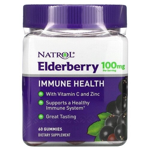���� Natrol Elderberry 100 mg 60 gummies/ ������� 100 ��, 60 ����������