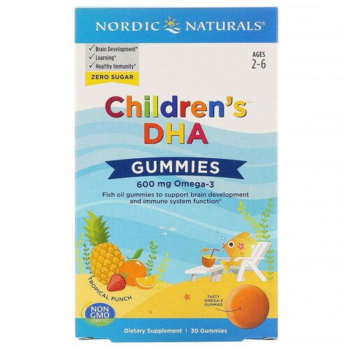   Nordic Naturals Children's DHA 30 chewables /     () 30    -     , -  