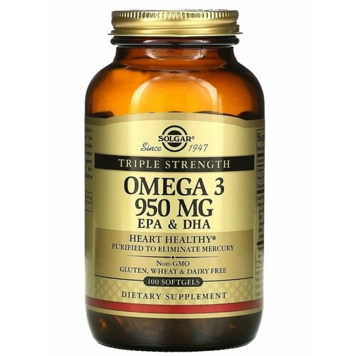 ���� ������� �����-3 950 �� (Triple Strength Omega 3 950mg EPA & DHA)100 ����/���� �������� �� 03/2027
