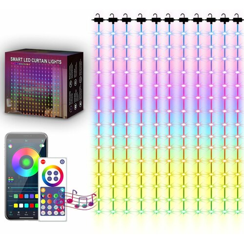   - Smart led curtain lights RGB 3  3    -     , -  