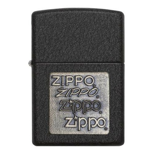     ZIPPO 362 ZIPPO Logo   Black Crackle