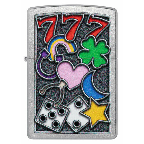 ���� ������������ ���������� ��������� ZIPPO Classic 48682 All Luck � ��������� Street Chrome - ���� �����