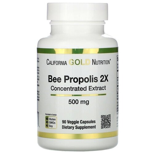 ���� California Gold Nutrition Bee Propolis 2X Concentrated Extract ���.����., 500 ��, 90 �, 90 ��.