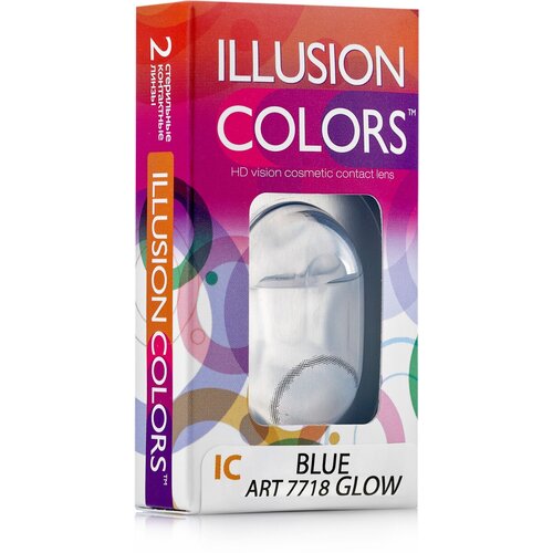     ILLUSION olors Glow, 2 ., R 8,6, D -4, blue  -     , -  