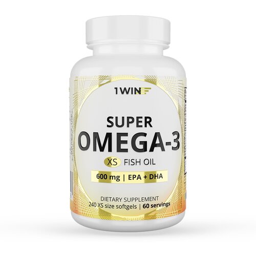 ���� ����� 3 � ���� �������� 600 ��, 1WIN Super Omega-3 XS, 240 ������