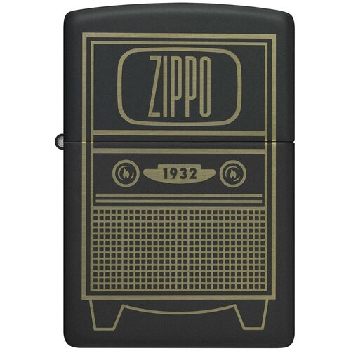      ZIPPO Classic 48619 Vintage TV Design   Black Matte -   ZIPPO  -     , -,   